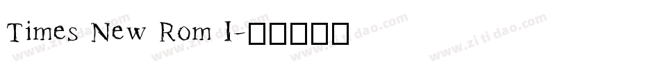 Times New Rom I字体转换